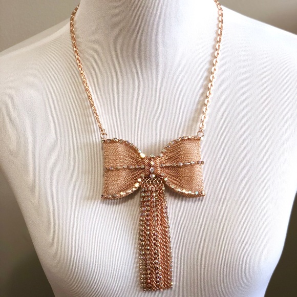 Betsey Johnson Jewelry - Betsey Johnson Bow Statement Necklace